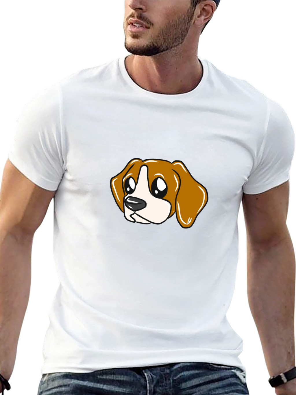 Cartoon Beagle T-Shirt - Cute Dog Graphic Tee