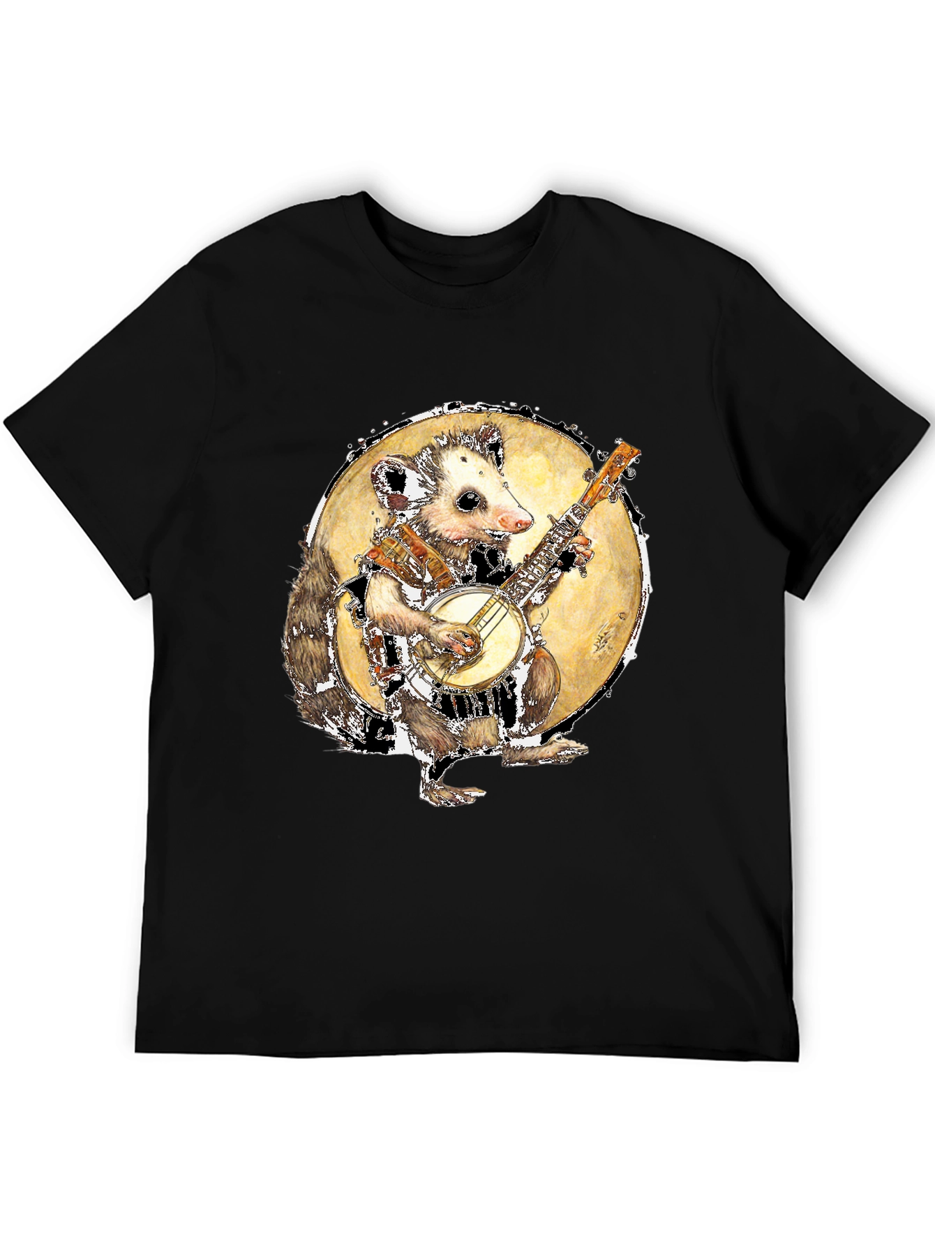 Banjo Playing Opossum Graphic Tee