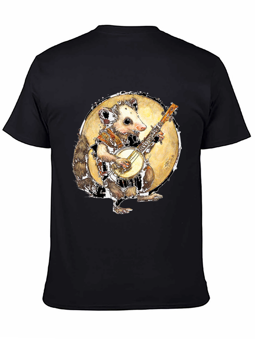 Banjo Playing Opossum Graphic Tee
