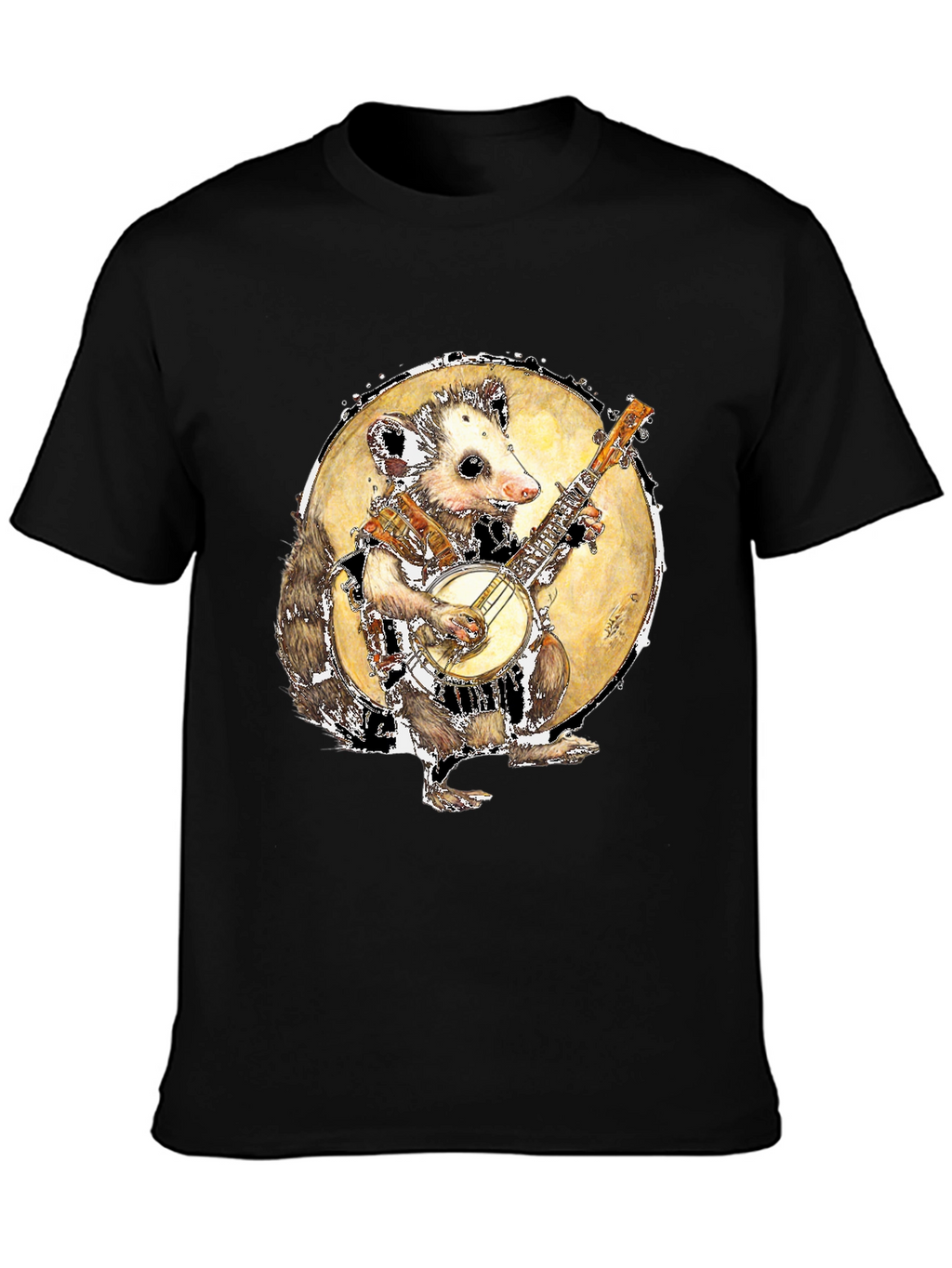 Banjo Playing Opossum Graphic Tee