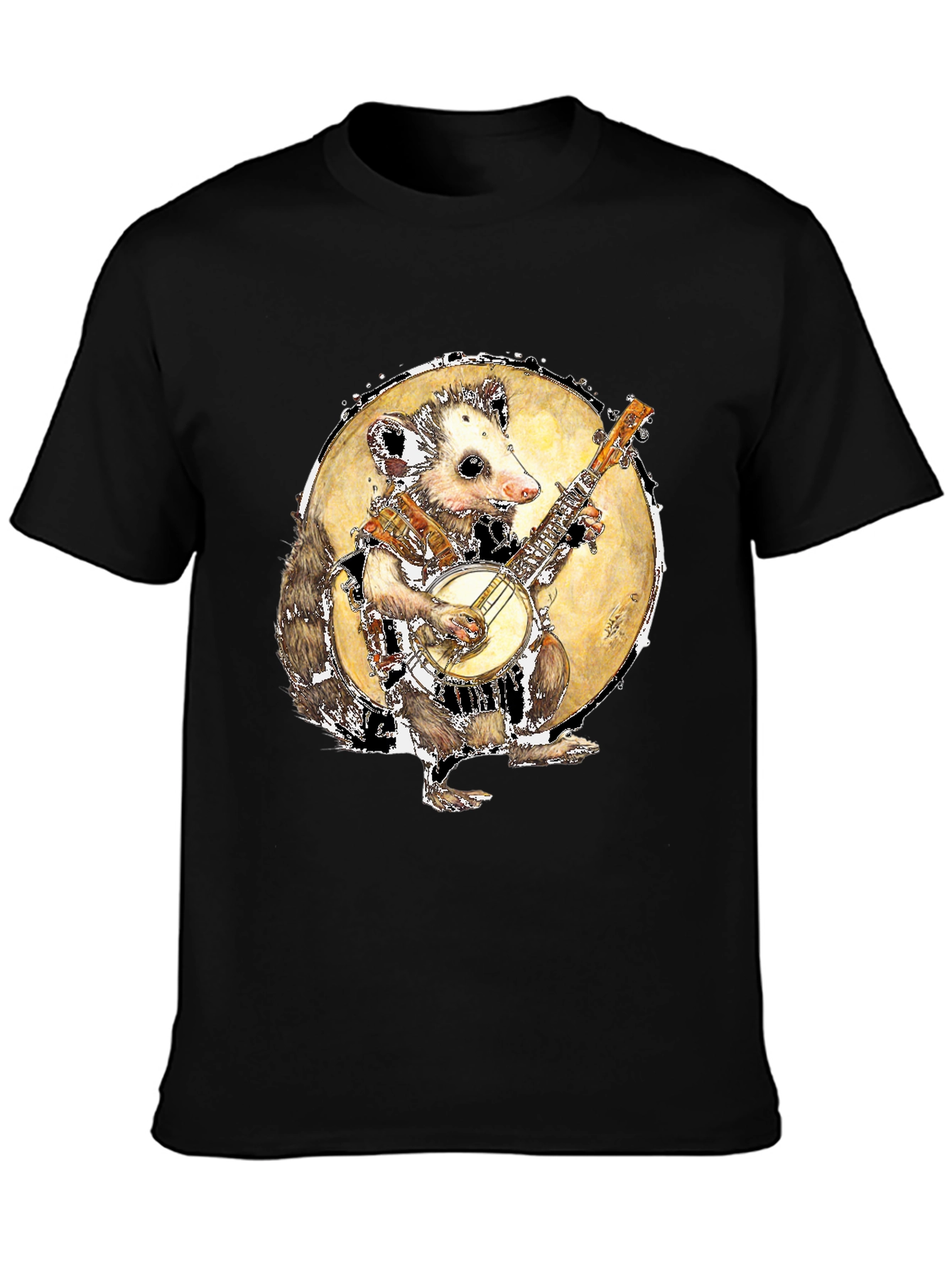 Banjo Playing Opossum Graphic Tee