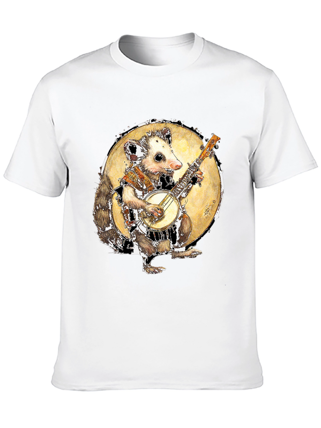 Banjo Playing Opossum Graphic Tee