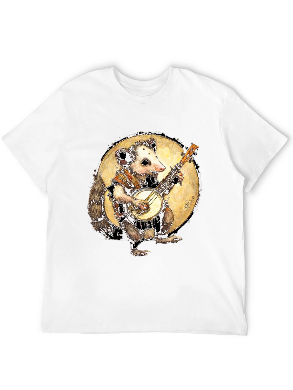 Banjo Playing Opossum Graphic Tee