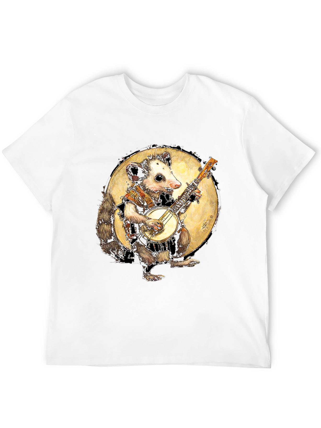 Banjo Playing Opossum Graphic Tee