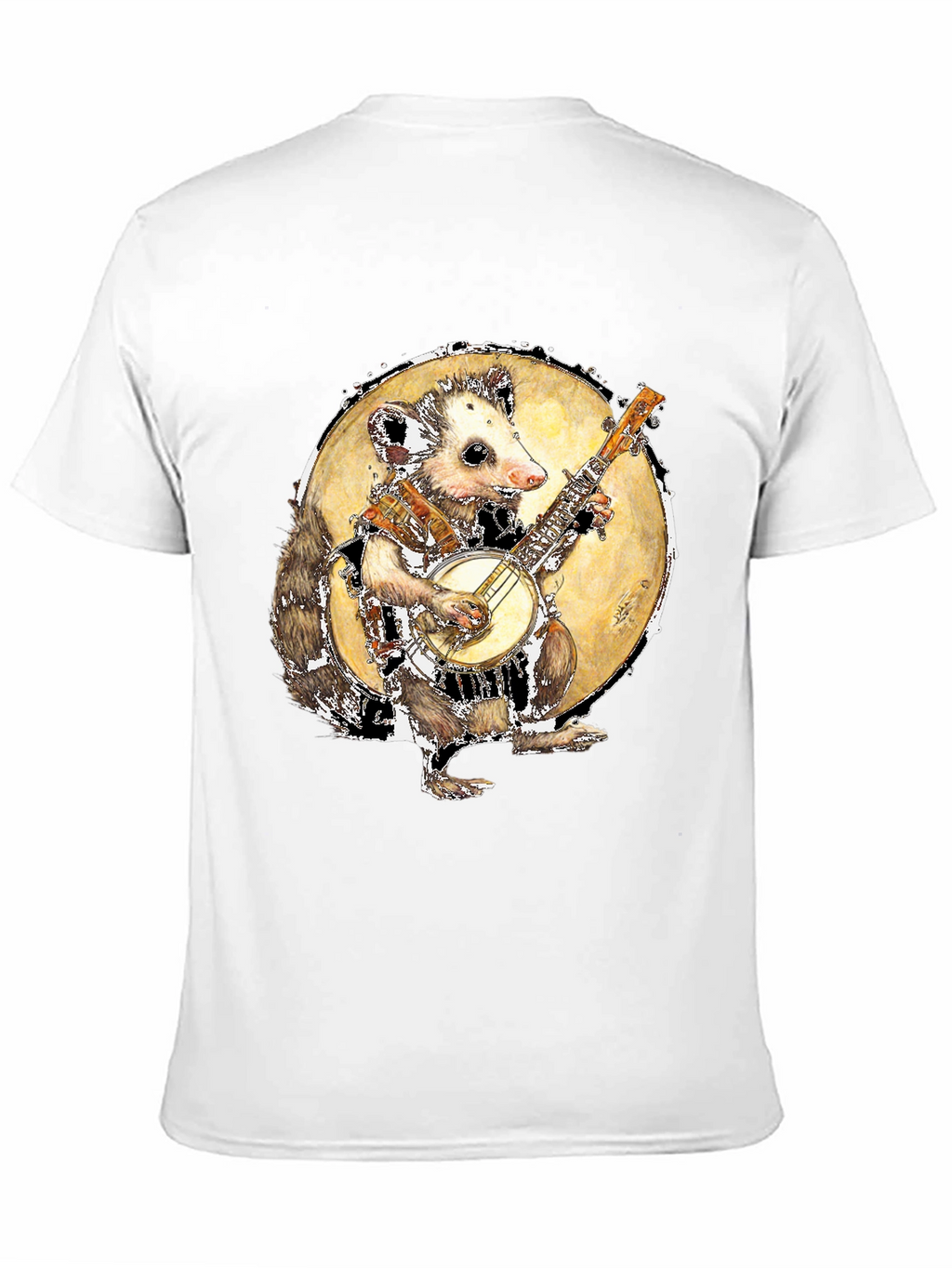 Banjo Playing Opossum Graphic Tee