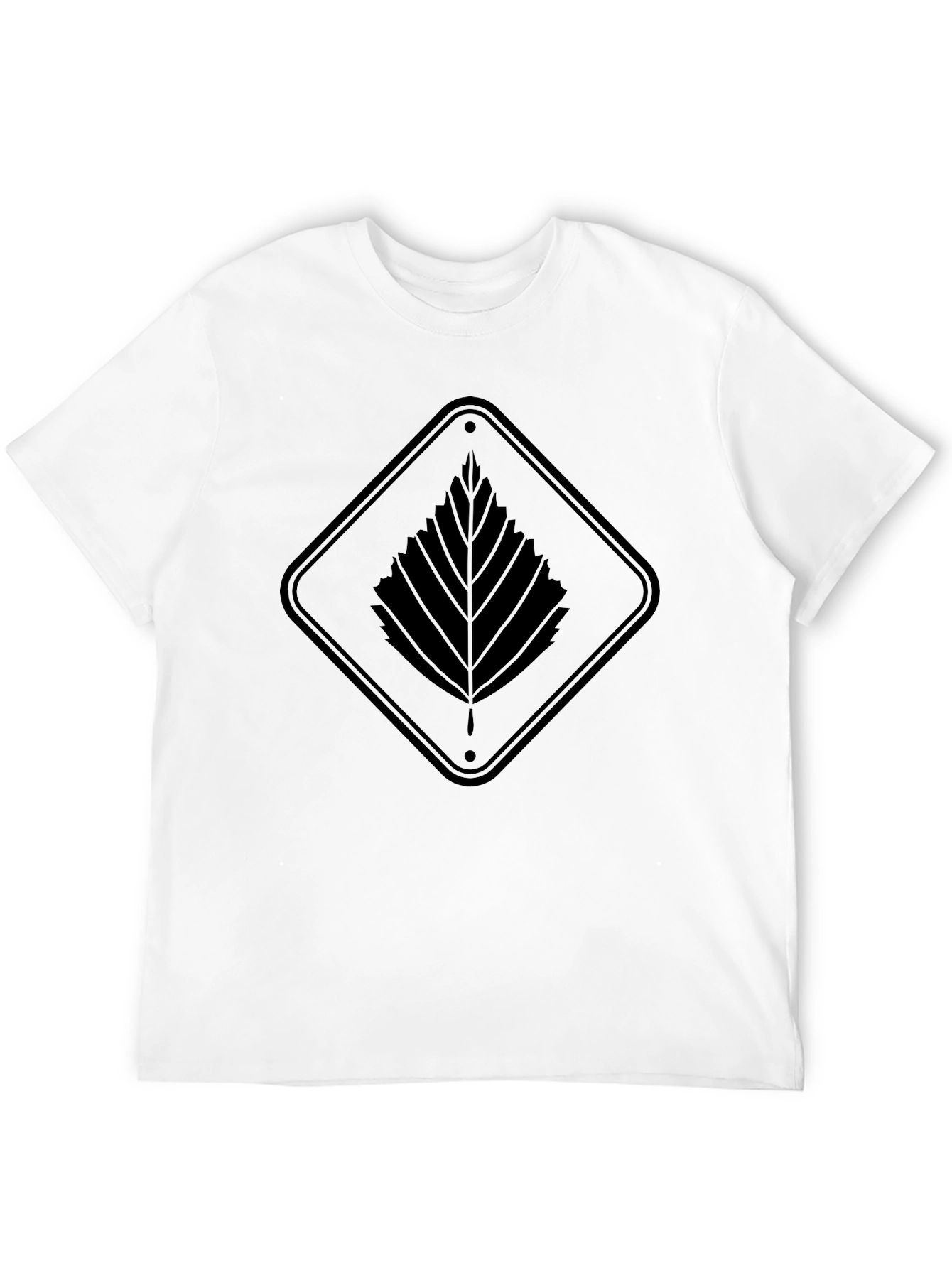 Black Leaf Graphic Tee - Modern Style