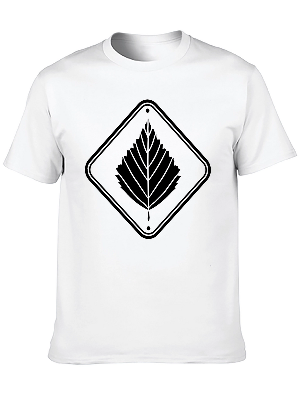 Black Leaf Graphic Tee - Modern Style