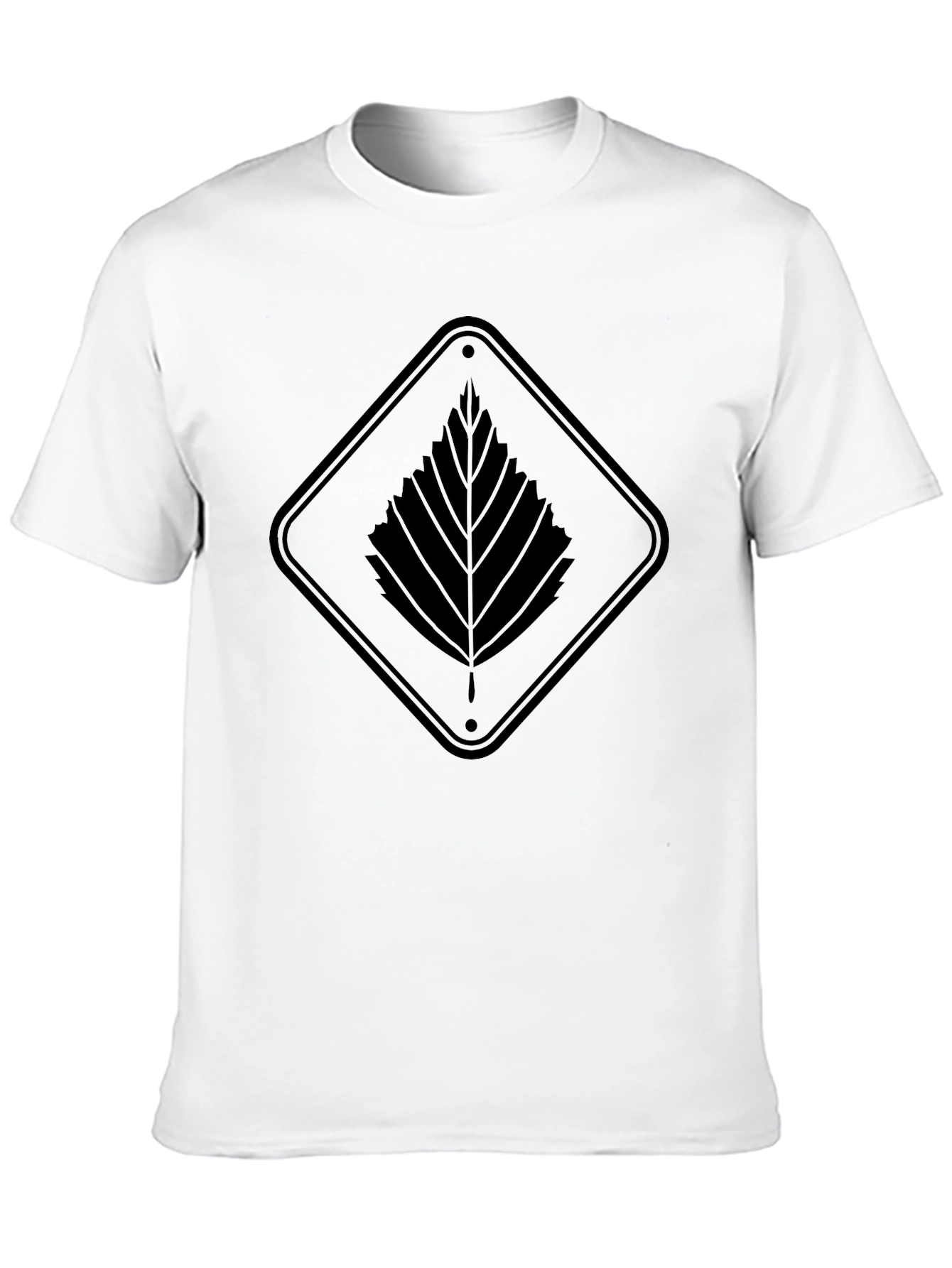 Black Leaf Graphic Tee - Modern Style