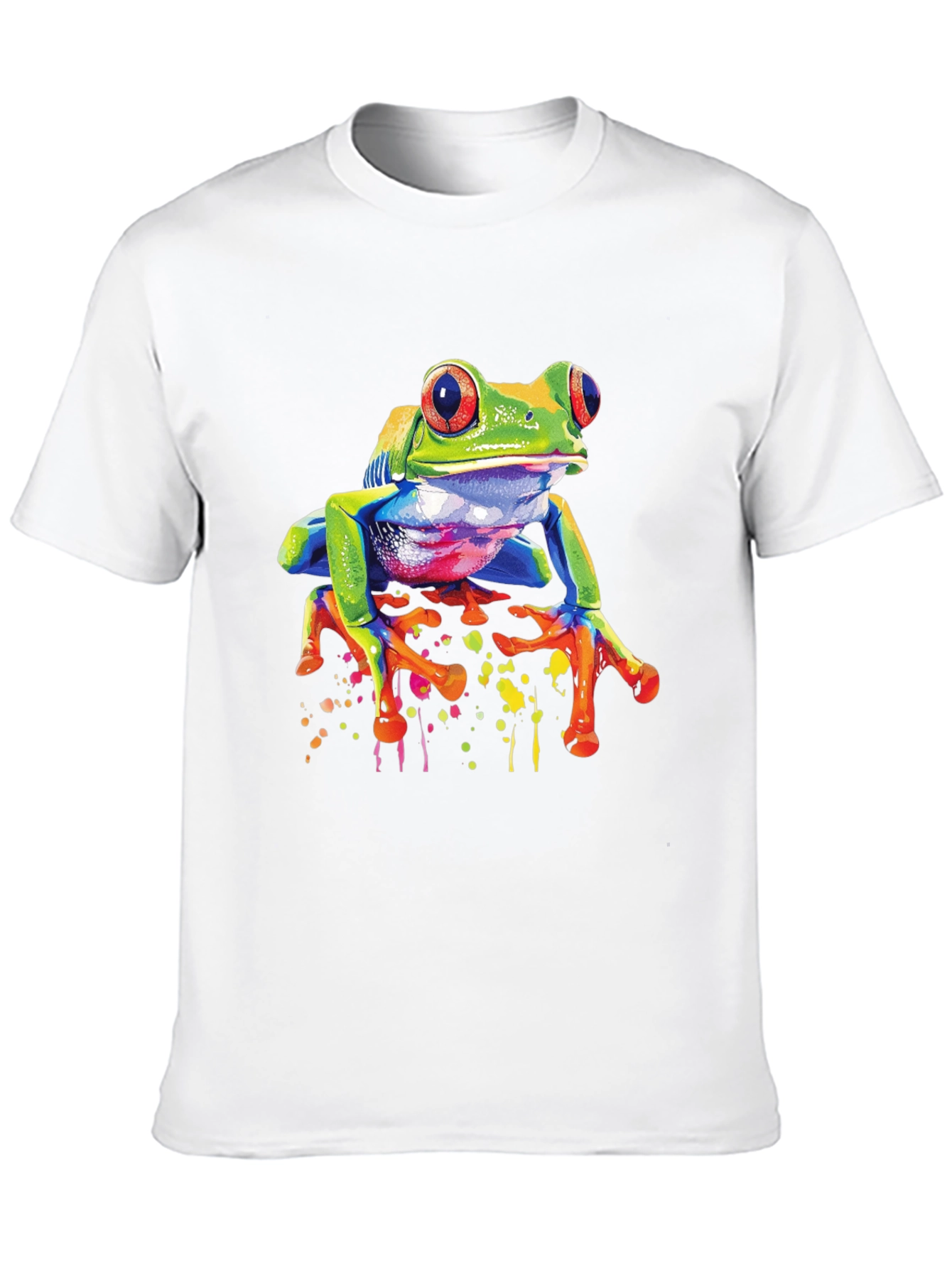 Funky Frog Graphic Tee - Vibrant Mens T-Shirt