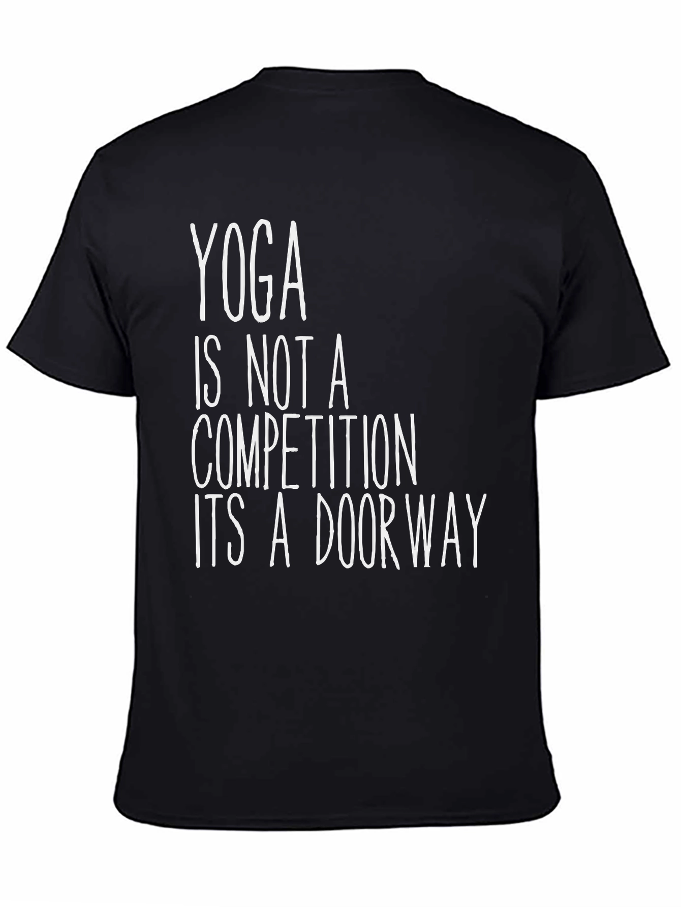 Yoga is Not a Competition Black T-Shirt