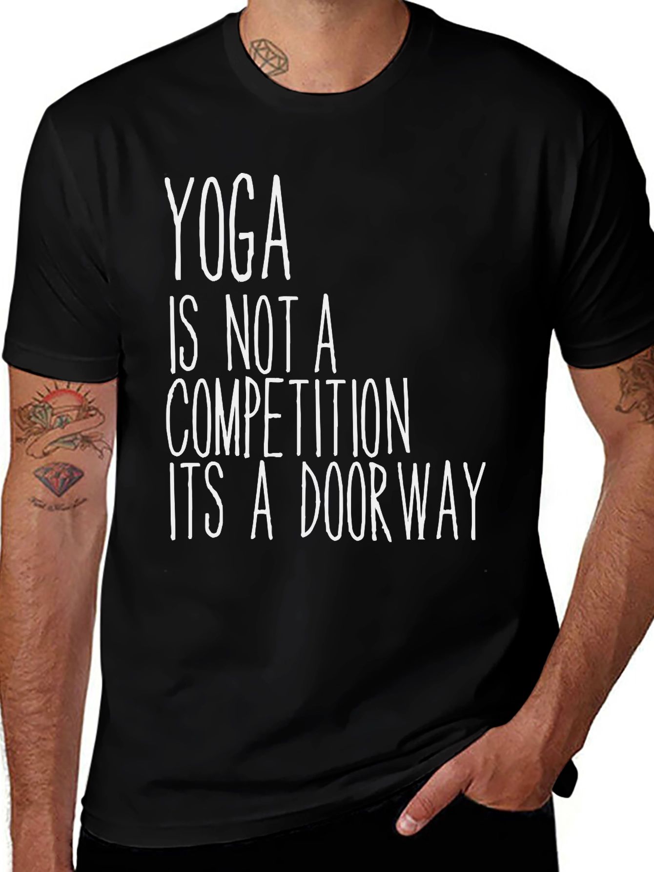 Yoga is Not a Competition Black T-Shirt