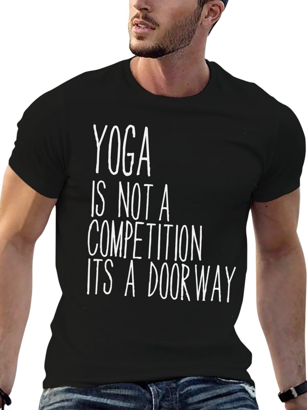 Yoga is Not a Competition Black T-Shirt