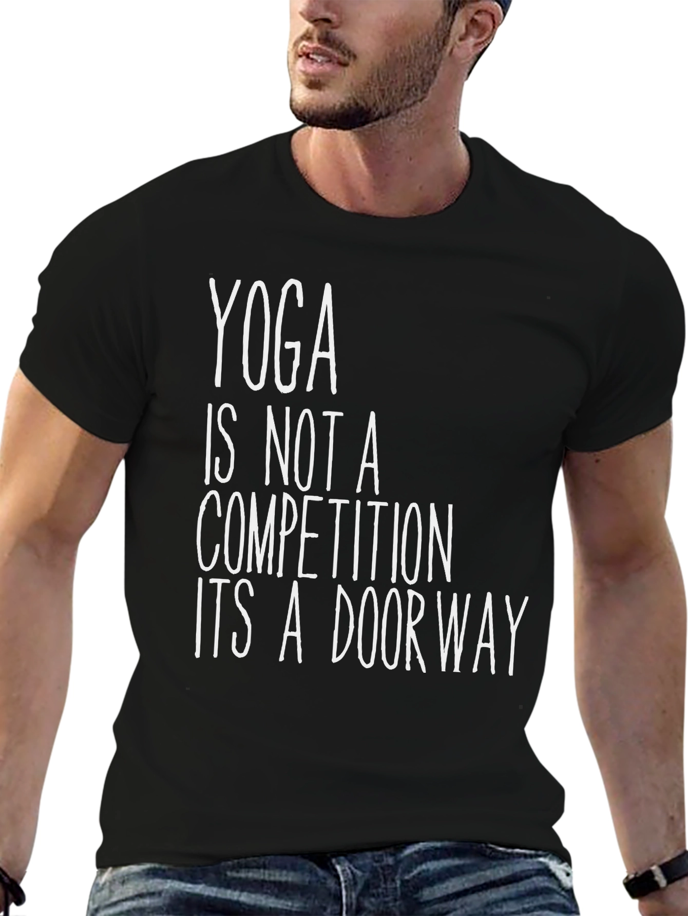 Yoga is Not a Competition Black T-Shirt