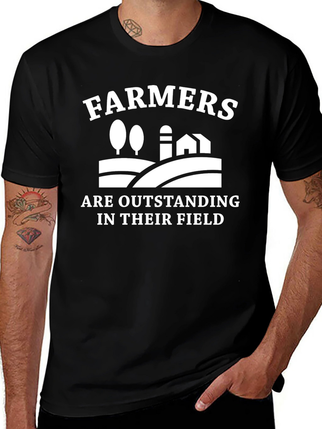 Farmers Outstanding in Their Field Graphic Tee