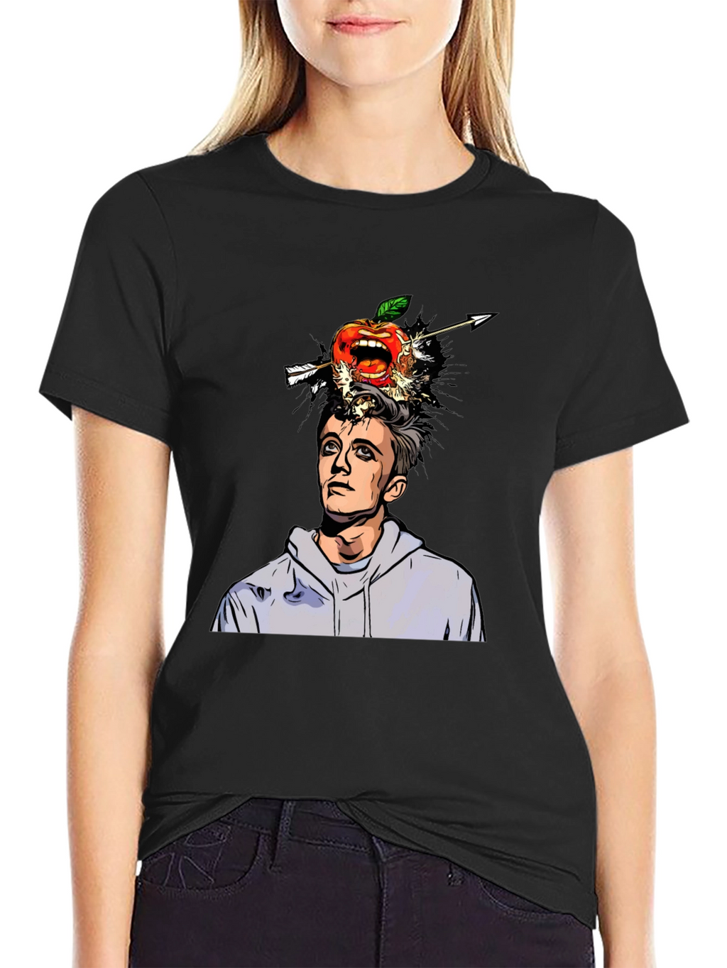 Arrow Through Apple Head Graphic Tee