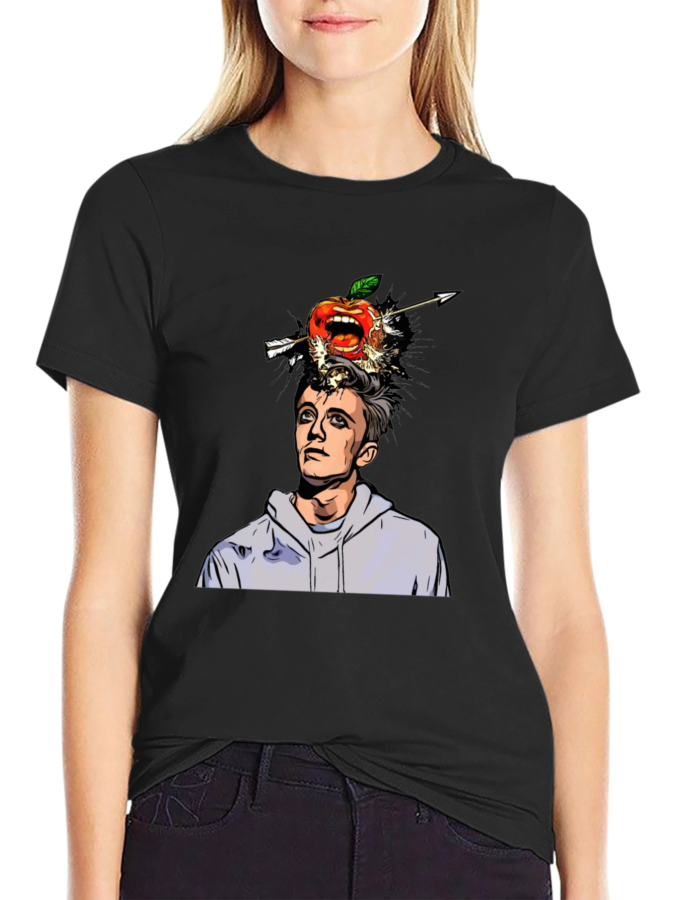 Arrow Through Apple Head Graphic Tee