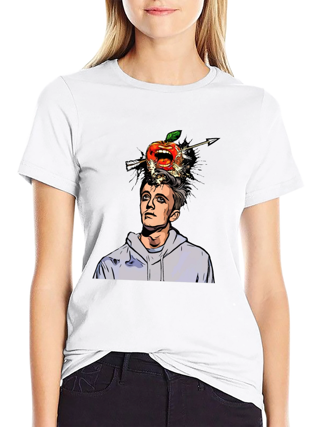 Arrow Through Apple Head Graphic Tee