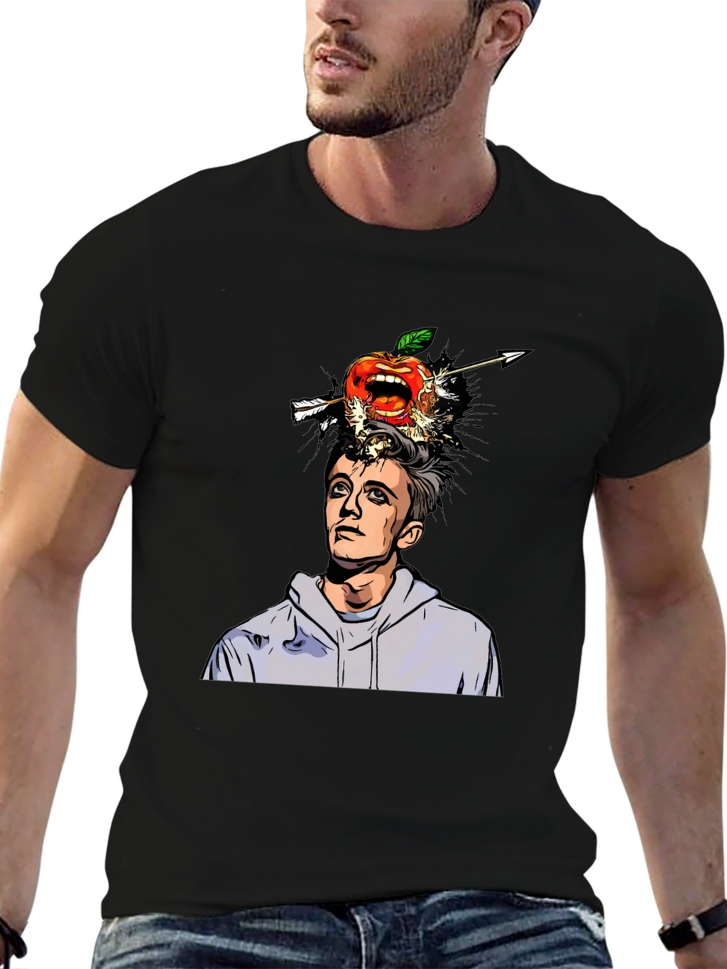 Arrow Through Apple Head Graphic Tee