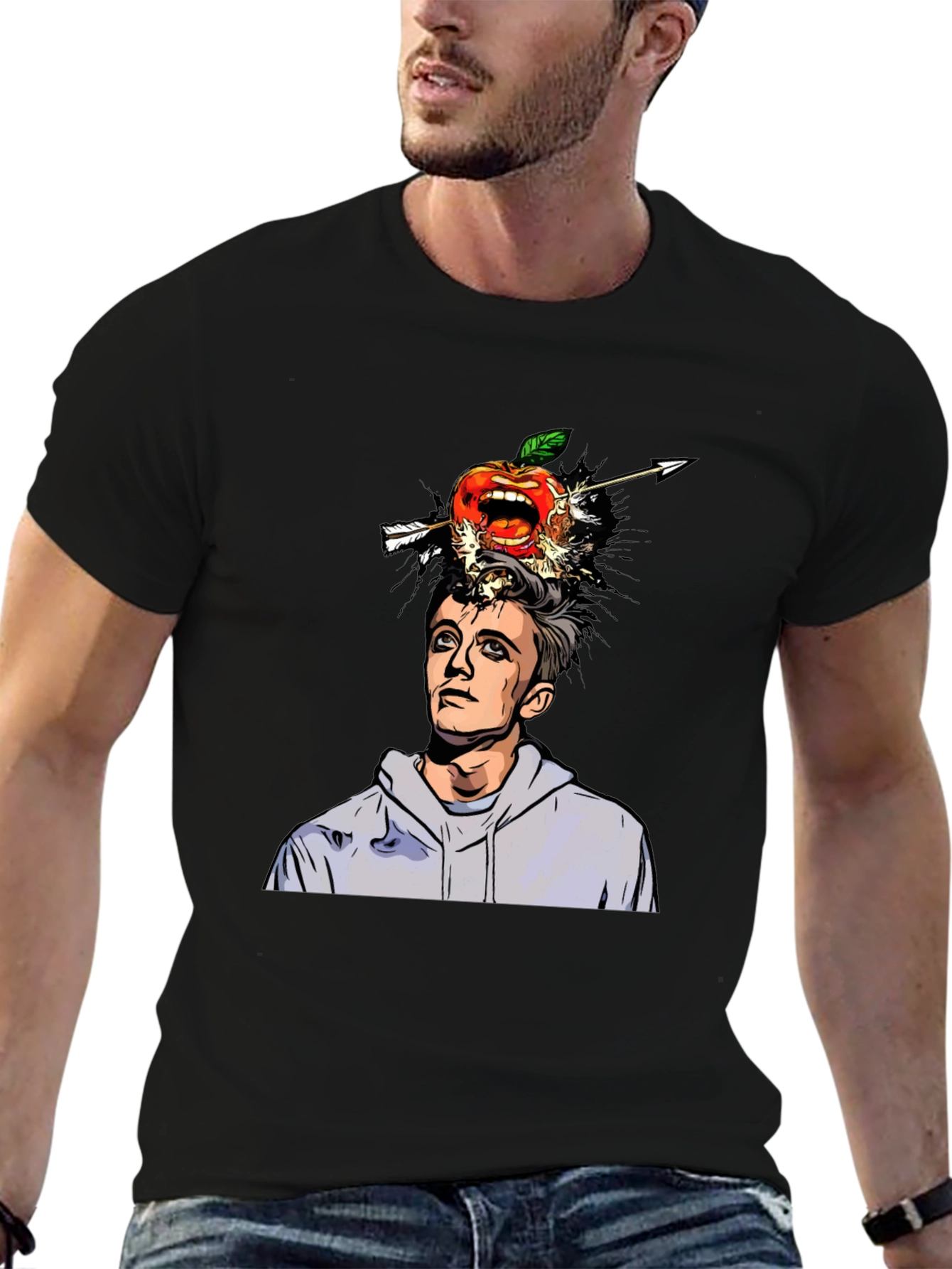 Arrow Through Apple Head Graphic Tee