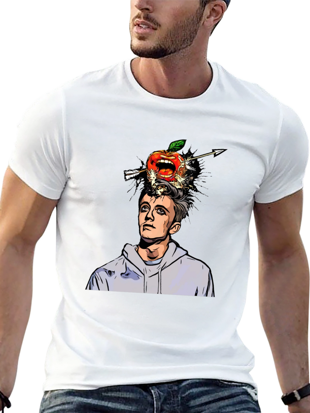 Arrow Through Apple Head Graphic Tee