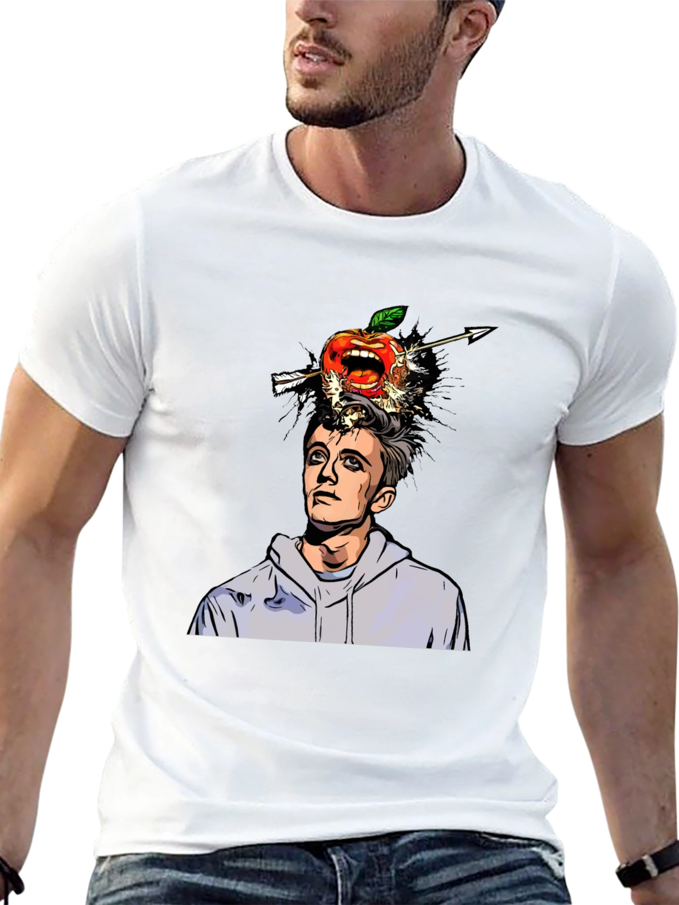 Arrow Through Apple Head Graphic Tee
