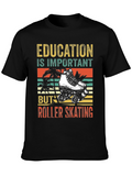 Education vs Roller Skating T-Shirt