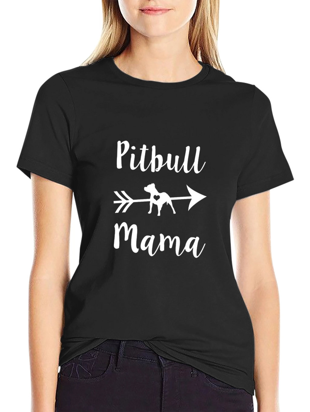 Pitbull Mama Graphic Tee - Black