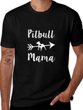 Pitbull Mama Graphic Tee - Black