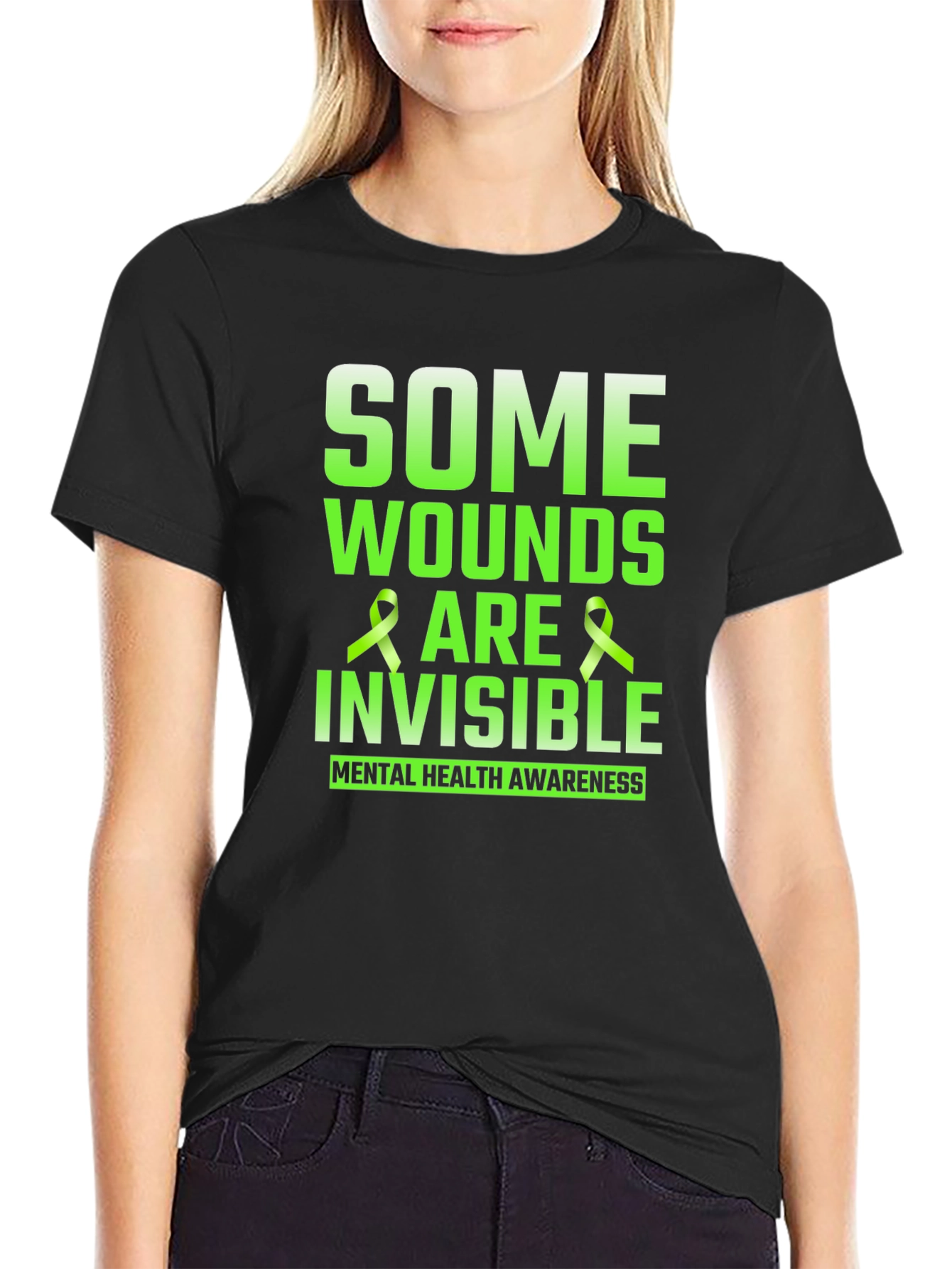 Mental Health Awareness T-Shirt - Some Wounds Are Invisible