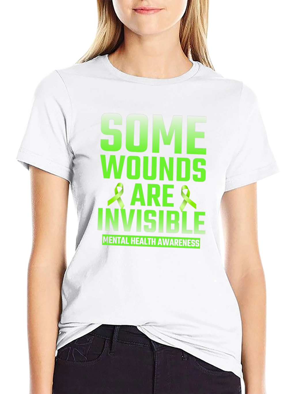 Mental Health Awareness T-Shirt - Some Wounds Are Invisible