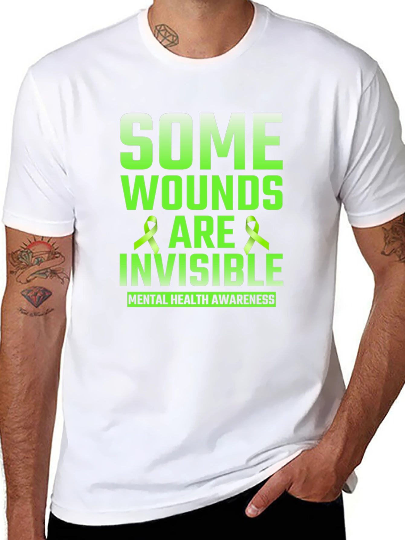 Mental Health Awareness T-Shirt - Some Wounds Are Invisible