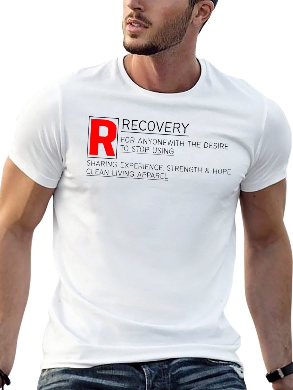 Recovery Black T-Shirt - Clean Living Apparel