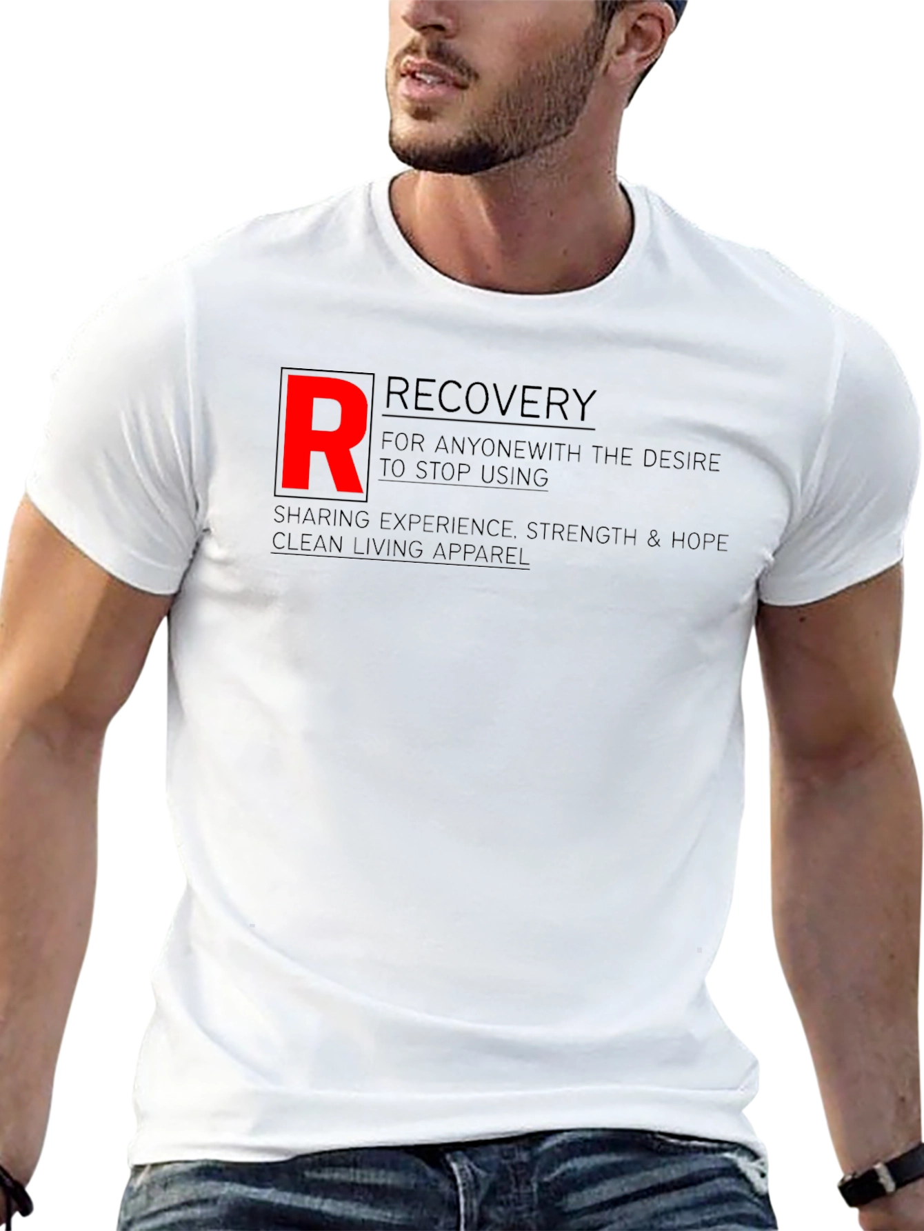 Recovery Black T-Shirt - Clean Living Apparel