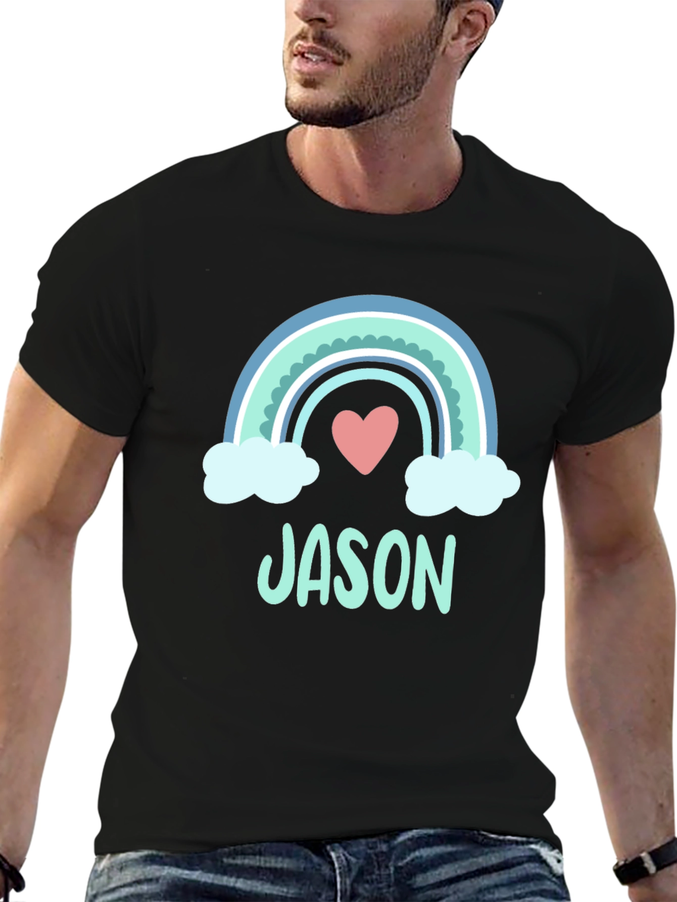 Jason Rainbow Heart T-Shirt