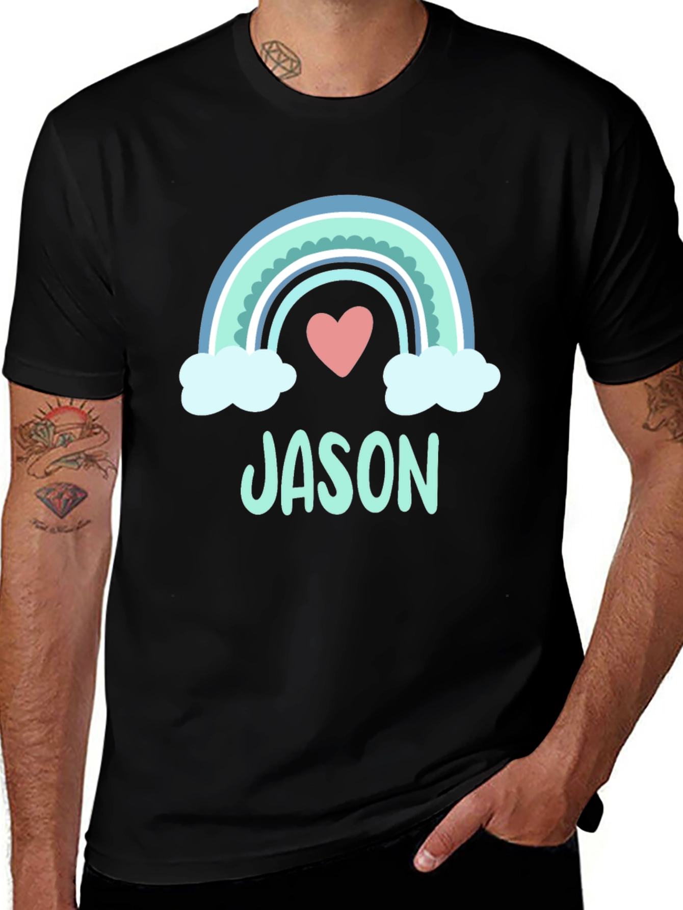 Jason Rainbow Heart T-Shirt