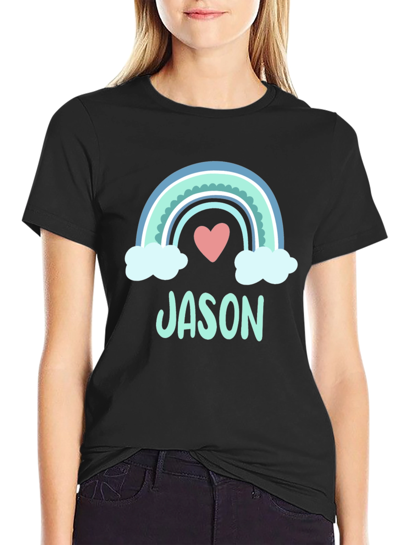 Jason Rainbow Heart T-Shirt