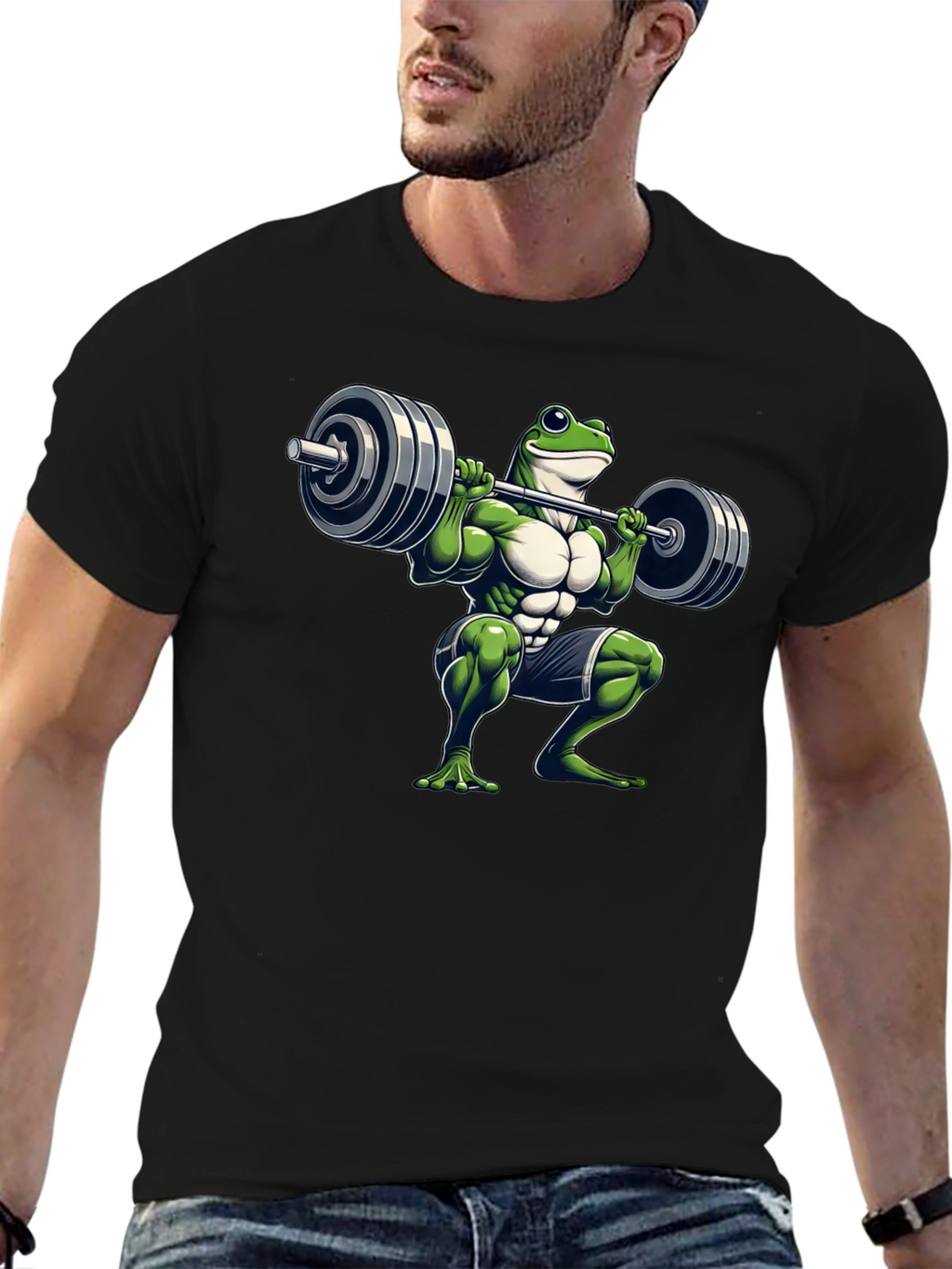 Frog Lifting Weights T-Shirt - Funny Gym Tee