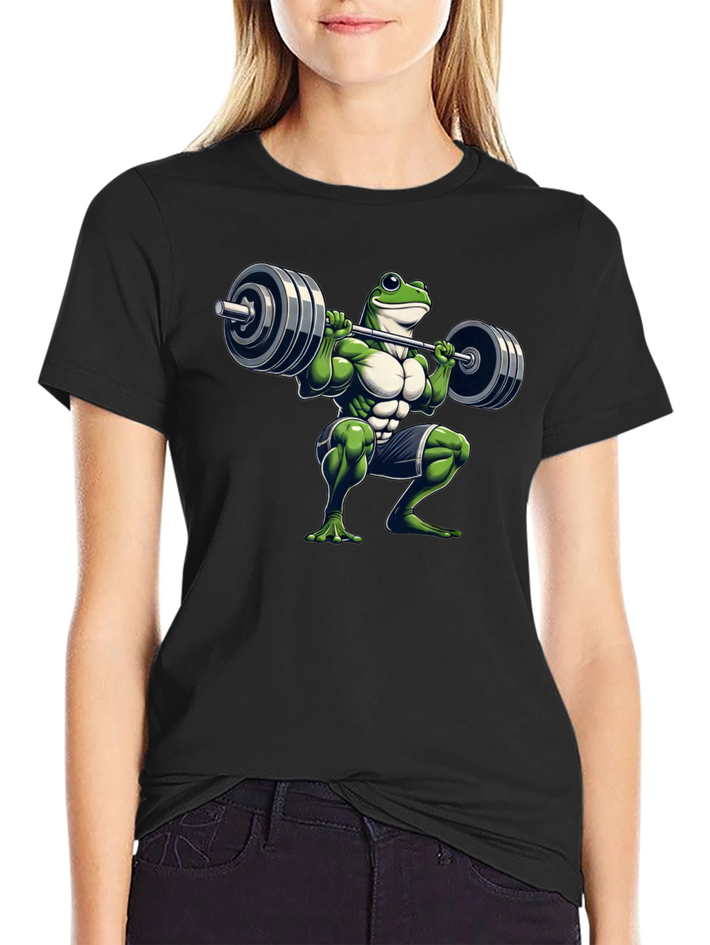 Frog Lifting Weights T-Shirt - Funny Gym Tee