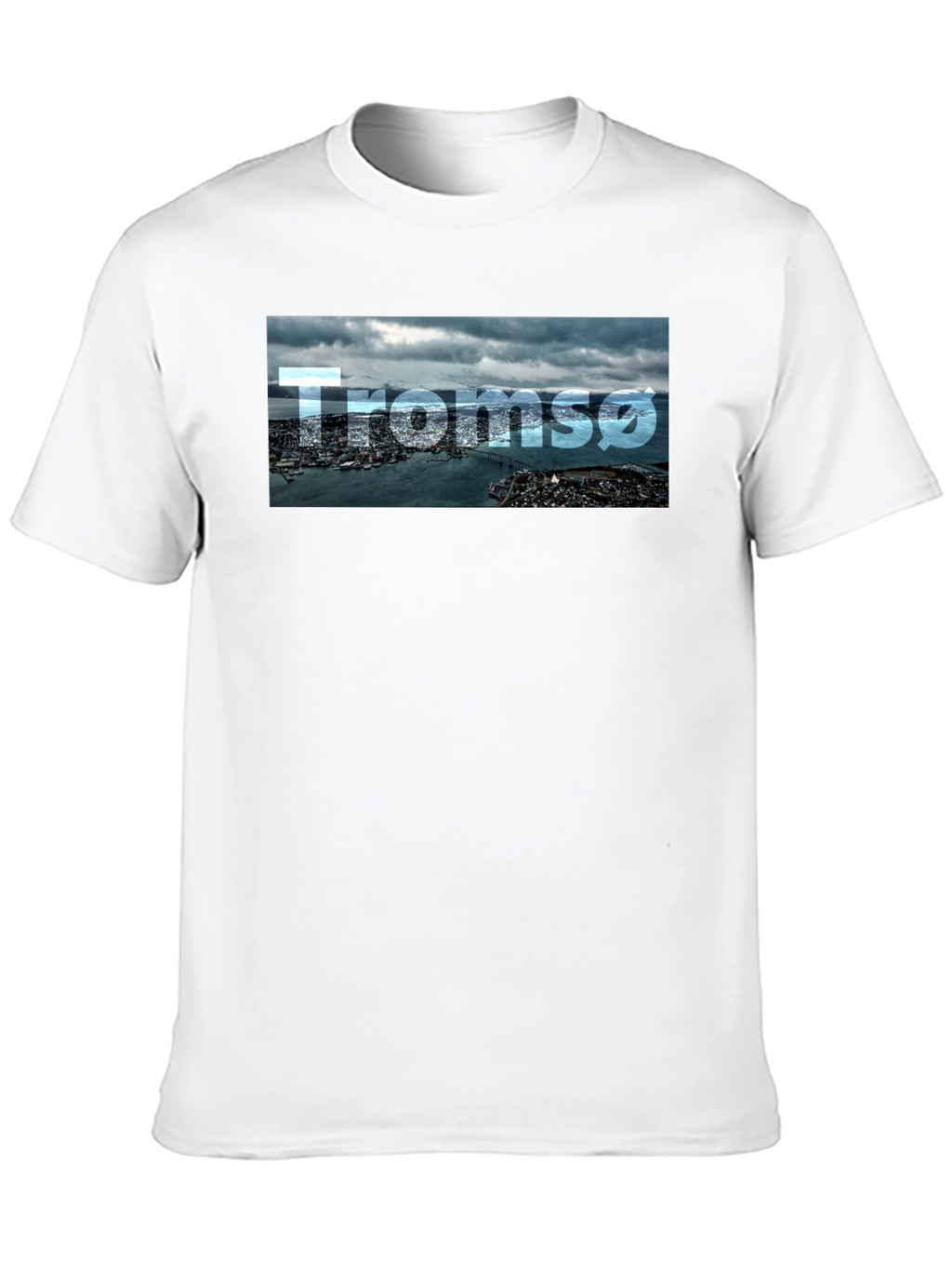 Tromsø Cityscape T-Shirt - Black Graphic Tee