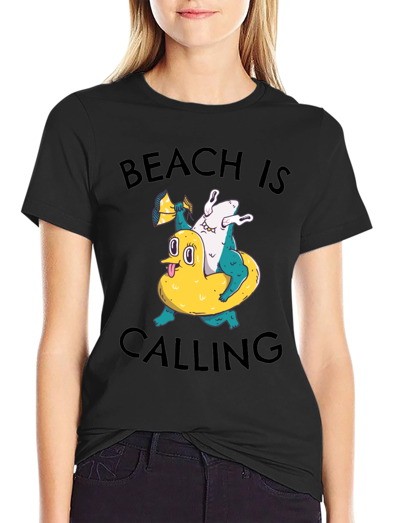 Beach Calling Graphic Tee - Fun Summer T-Shirt