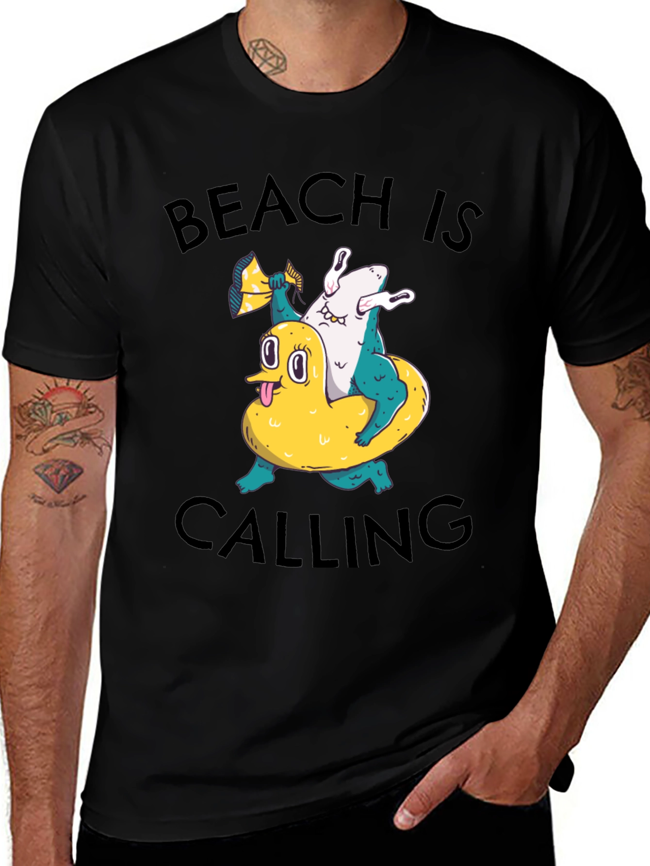 Beach Calling Graphic Tee - Fun Summer T-Shirt
