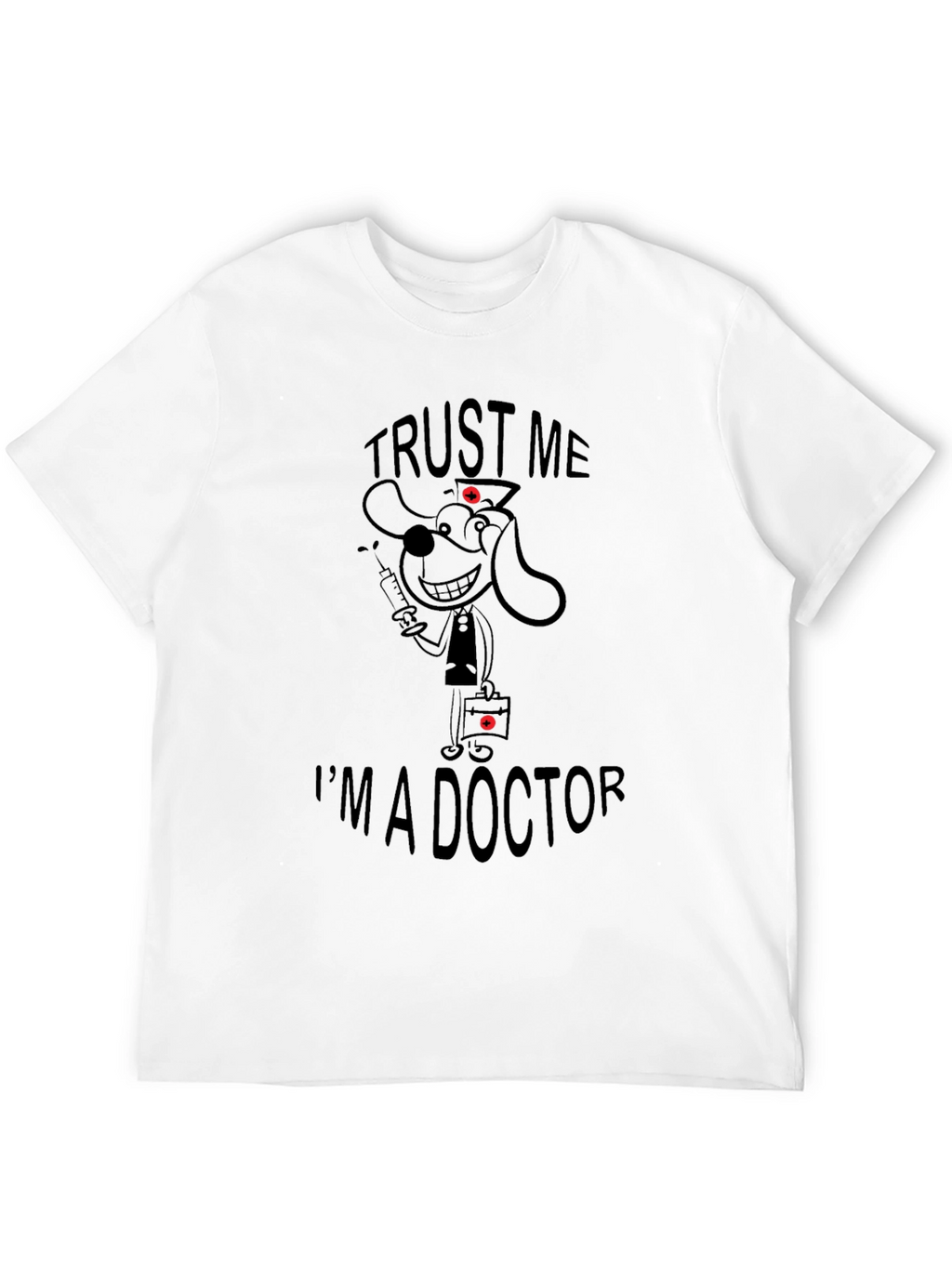 Trust Me Im A Doctor Black T-Shirt