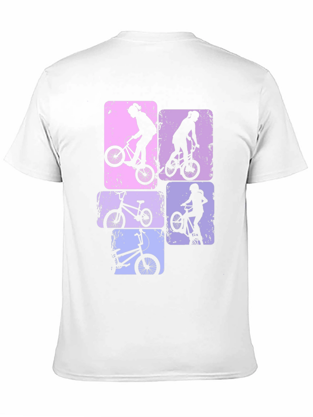 BMX Bike Silhouette Graphic Print T-Shirt