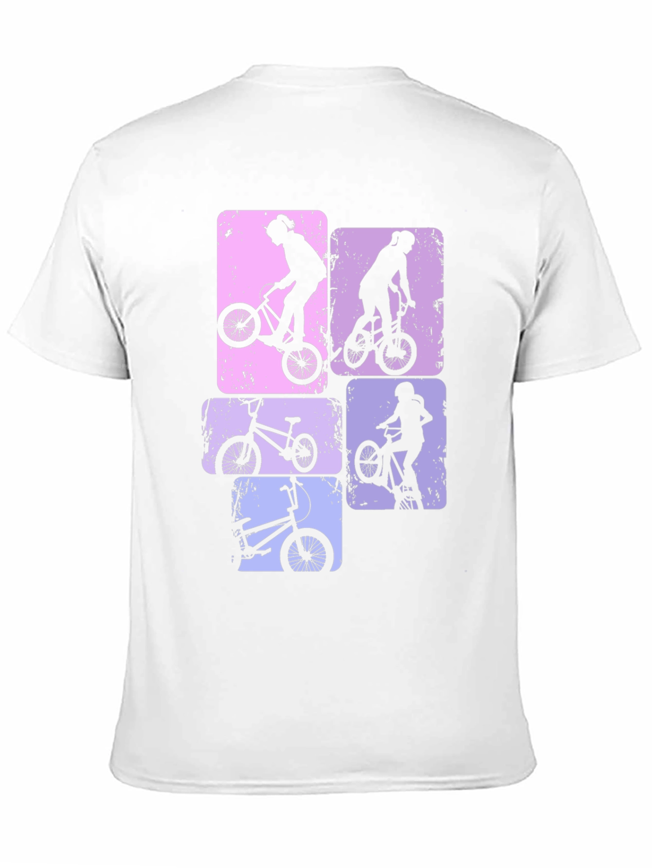 BMX Bike Silhouette Graphic Print T-Shirt
