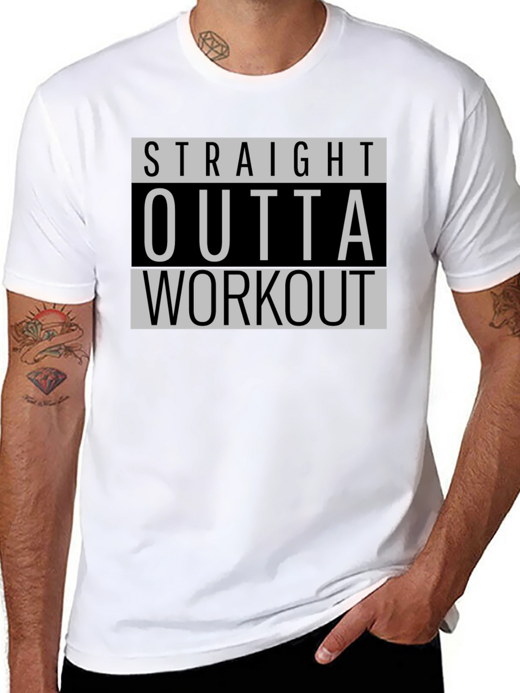 Straight Outta Workout Black T-Shirt