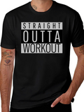 Straight Outta Workout Black T-Shirt