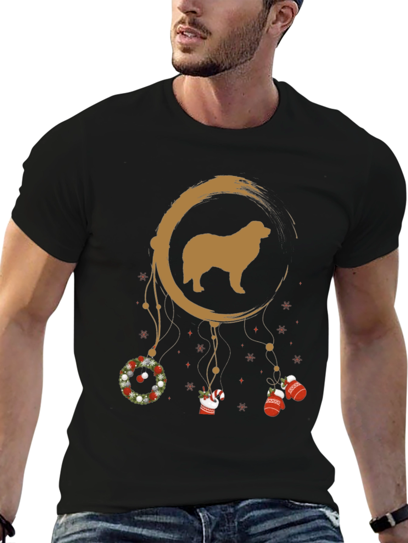 Dog Dreamcatcher Christmas Graphic Tee
