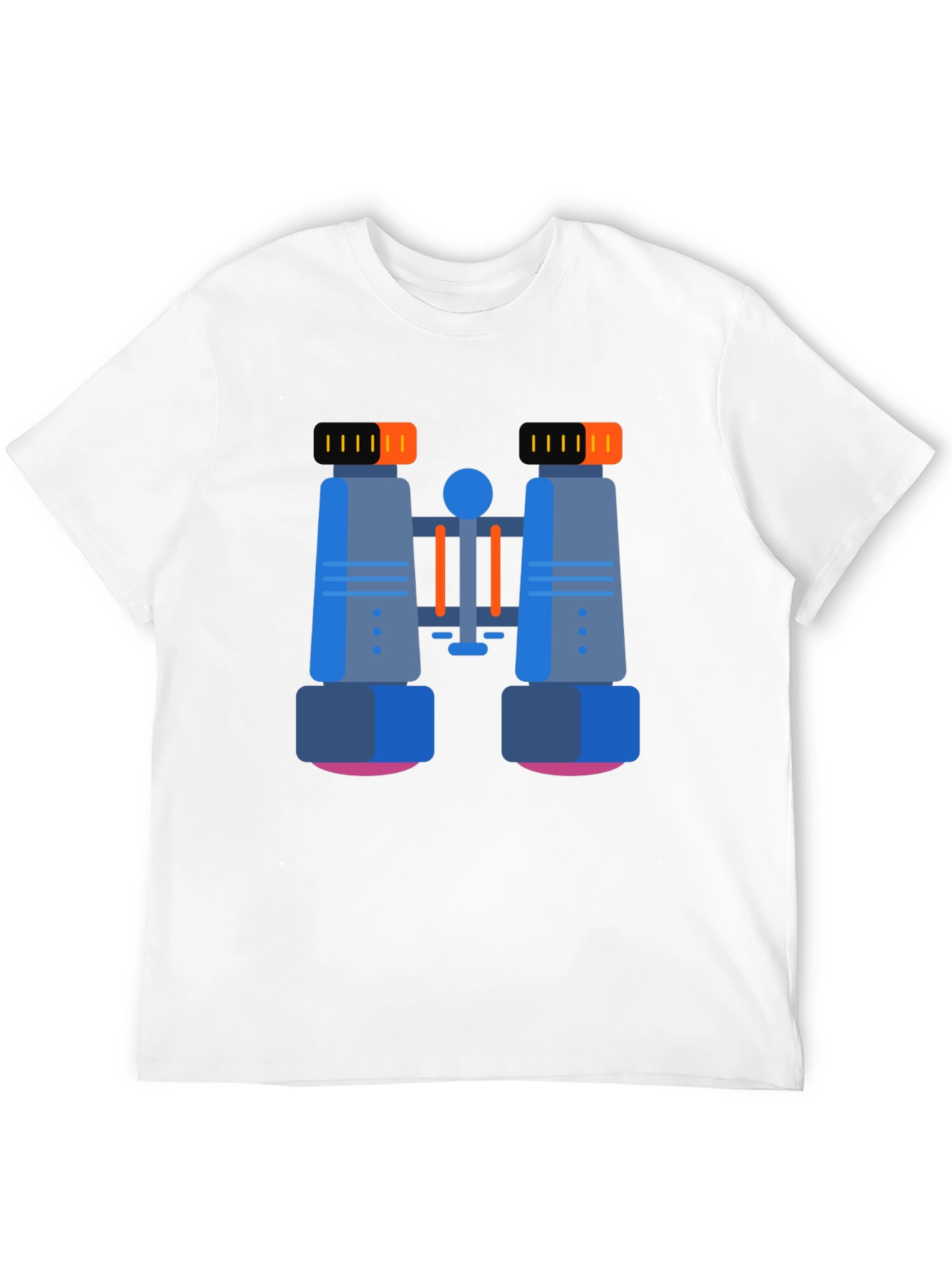 Binoculars Graphic T-Shirt - Black Cotton Blend
