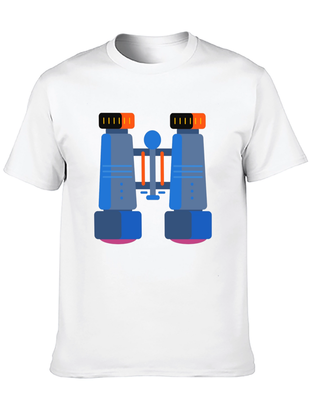 Binoculars Graphic T-Shirt - Black Cotton Blend