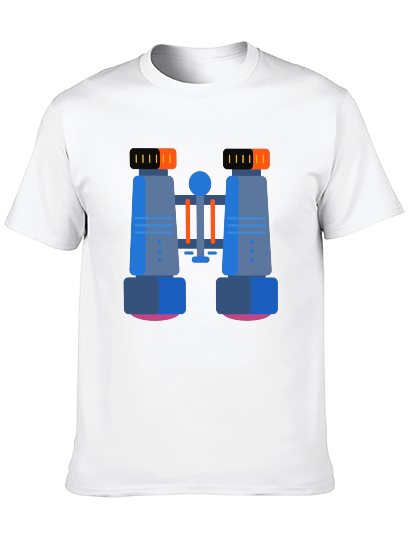 Binoculars Graphic T-Shirt - Black Cotton Blend